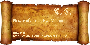Mednyánszky Vilmos névjegykártya