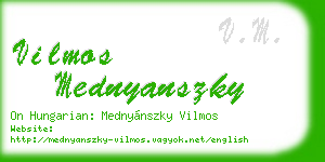 vilmos mednyanszky business card